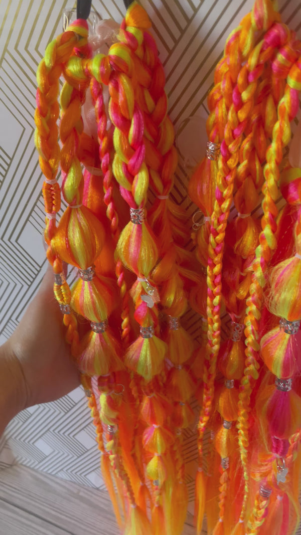 Custom made festival braids